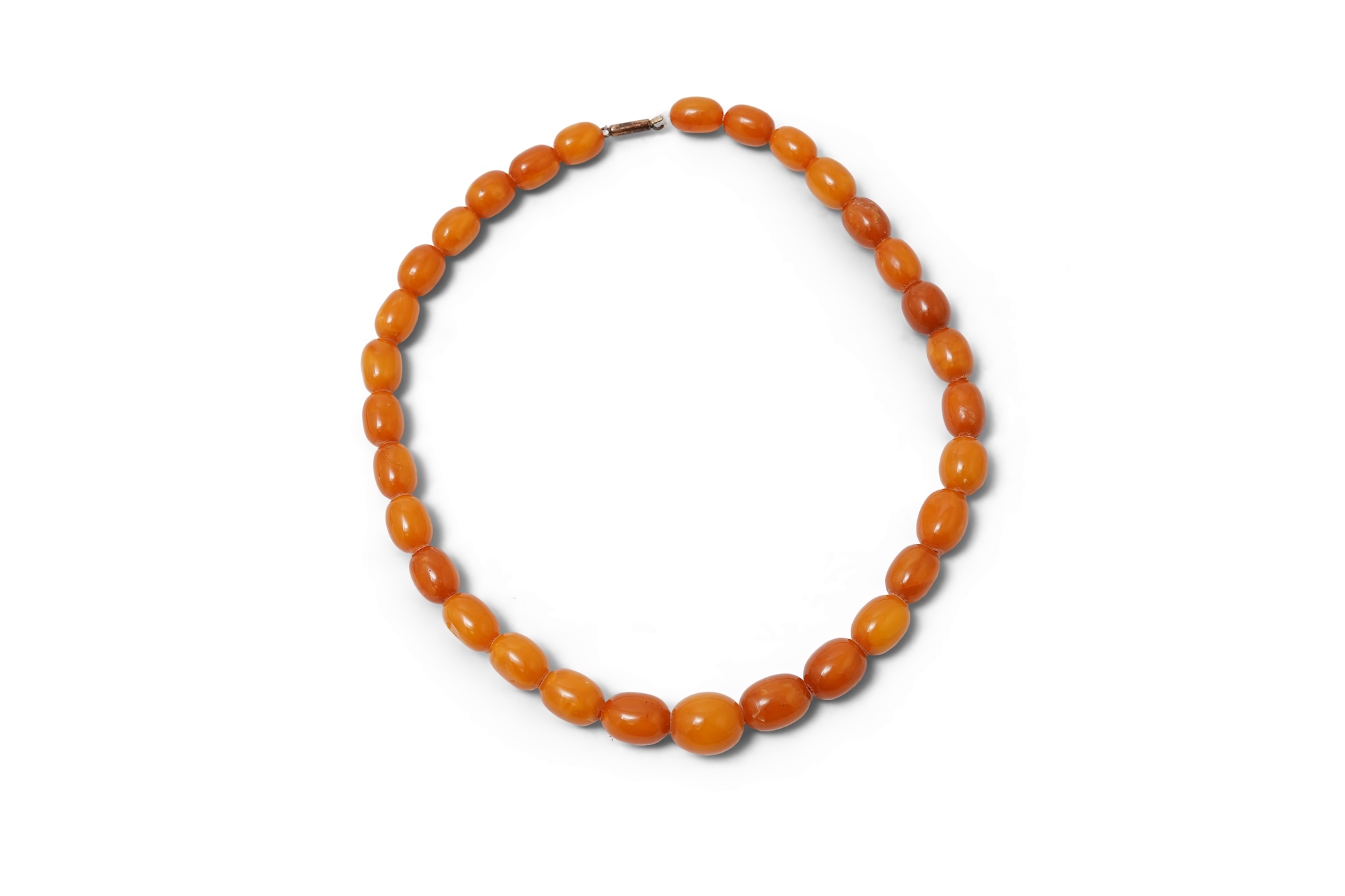 An amber necklace